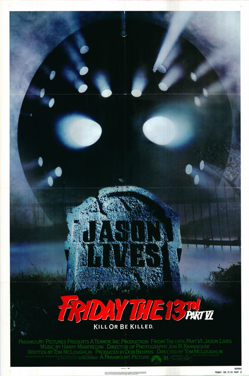 friday the 13th part vi 1986 one sheet poster folded